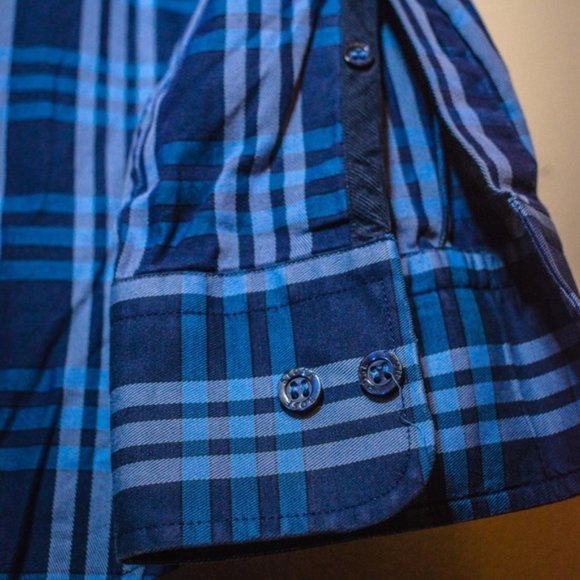 Stone Rose Long Sleeve Criss Cross Button Down - Picture 8 of 8